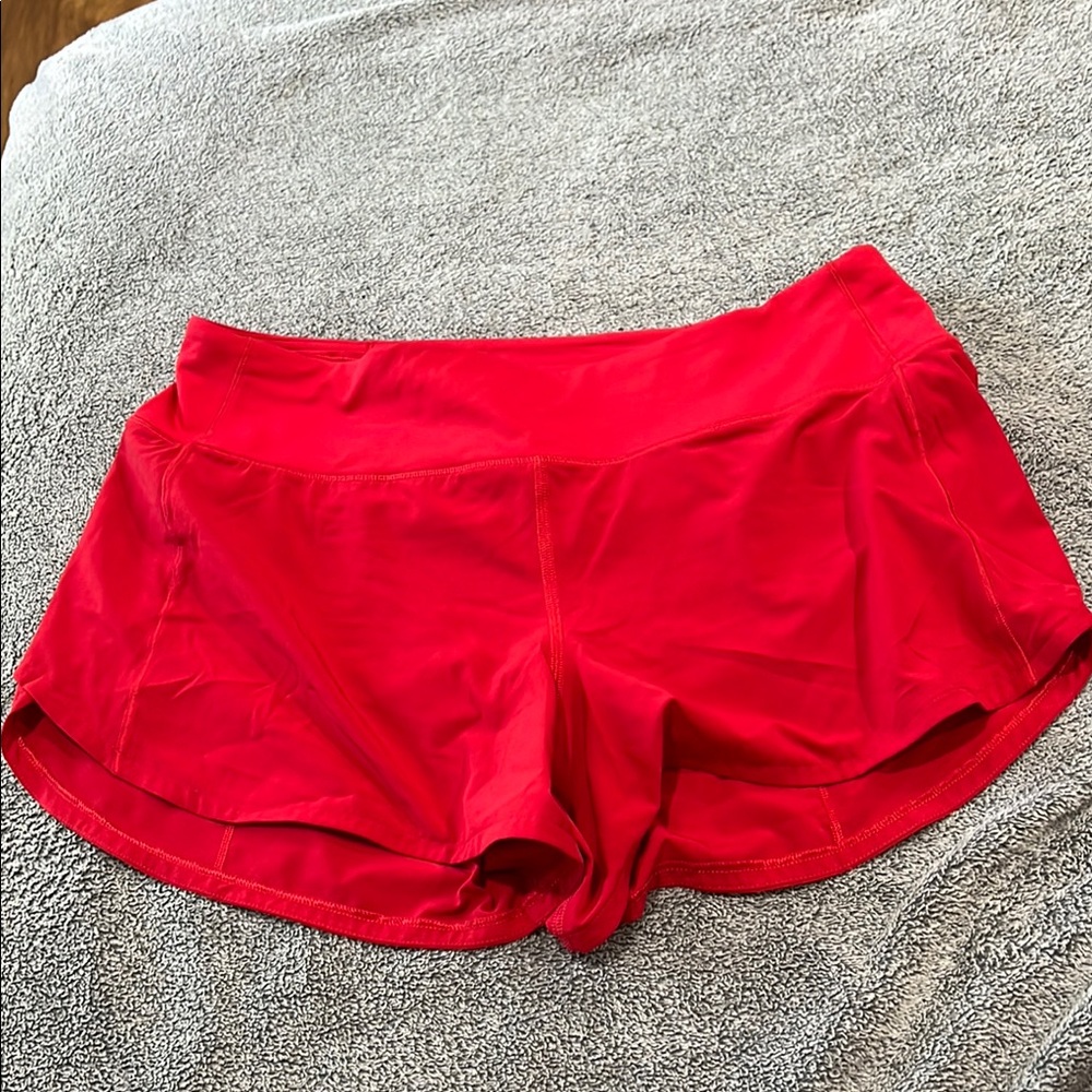 Women's Red Athletic Shorts